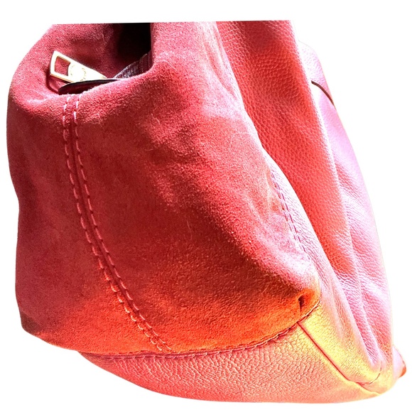 Vintage COACH Lexy Shoulder Bag Leather Suede Pink Ex-Large - Picture 7 of 8
